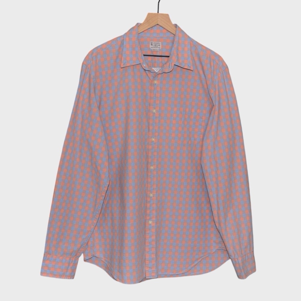J Crew 100% Cotton Plaid Check‎ Button Down Shirt